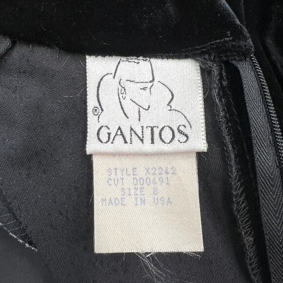 Vintage 80s Gantos Velvet Stretch Mini Dress Sequin Mesh Cut Out Midriff - Picture 3 of 7